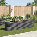 Raised Garden Bed 126 x 31.5 x 31.9 Galvanized Steel Planter Box Large Outdoor Raised Flower Bed for Vegetables Herbs Flowers Patio and Garden
