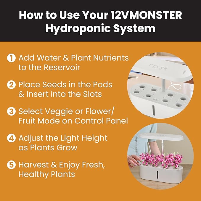 Indoor Hydroponics Growing System Kit – Aeroponic Herb &amp Vegetable Garden with LED Grow Light – Compact Indoor Gardening System for Plants Herbs Microgreens &amp Flowers – Hydroponic Planter