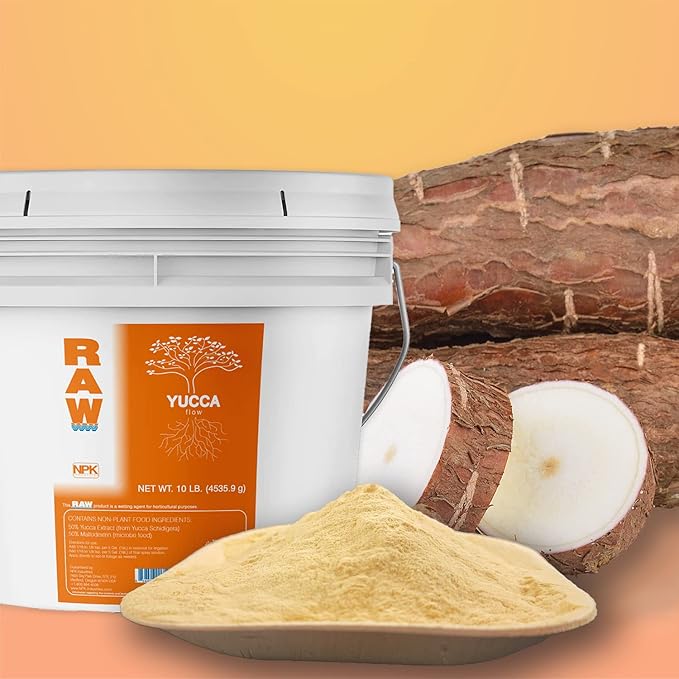 RAW Yucca Extract 10lb | Natural Wetting Agent for Plants &amp Soil Plant Surfactant for Hydroponic Nutrients Indoor Plants Garden &amp Soil Conditioner