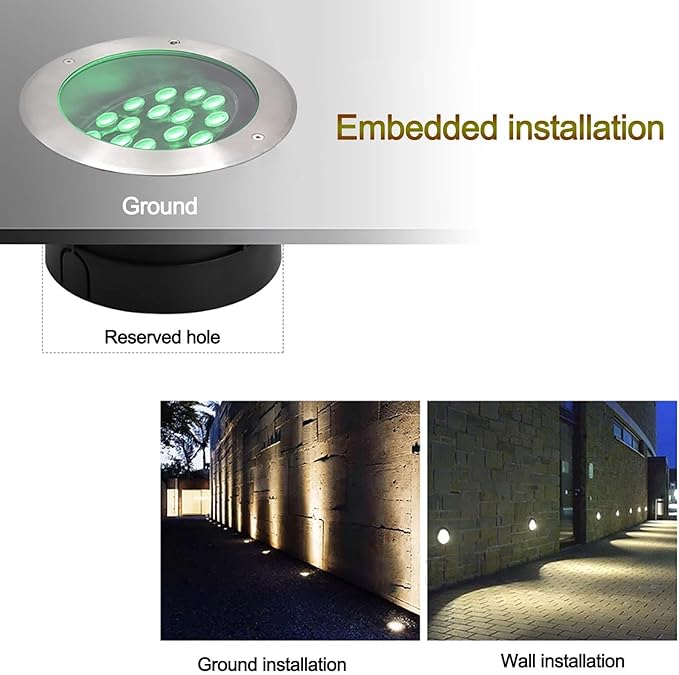 Outdoor Buried Lights - Ground LED Landscape Lights AC 220V LED 30° Adjustable Angle Underground Light IP67 Outdoor Waterproof Embedded Lawn Tree Spotlight Polarized Floor Lamp