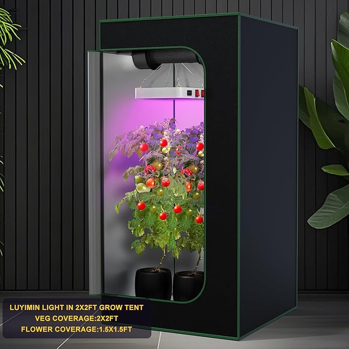 LED Grow Lights for Seed Starting Vegetables Bloom UV-IR Included Hanging Full Spectrum Grow Lights for Indoor Hydroponic Plants Greenhouse Growing Lamps Veg Bloom Daul Mode