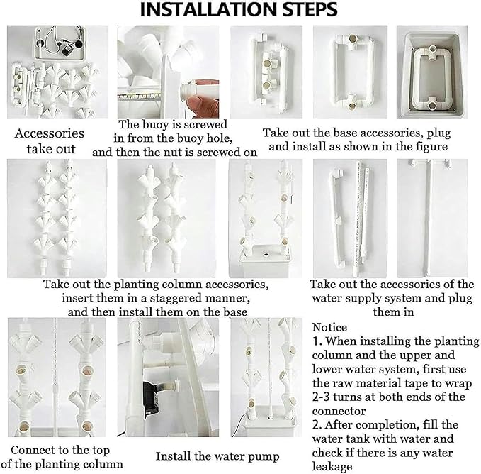 Desktop Hydroponic Grow Kits Vertical Growing Tower 2/3/4 Column Hydroponic Grow Kit Hydroponic Tower Growing System Soilless Garden Tower Gift