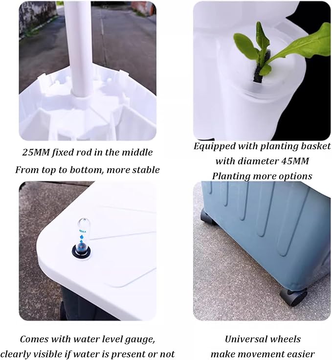 Hydroponics Growing SystemIndoor herb Gardenhydroponic Growing Kits &amp SystemsVegetables hydroponic Grow kitwith Hydrating Pump Adapter Net Pots. (Size : 8th Floor)