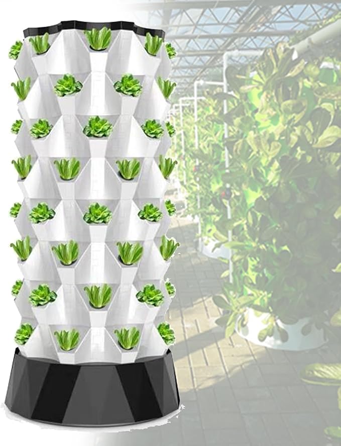 Hydroponics Tower Set Hydroponics Growing Tower Column Tower Planting Box Pineapple Tower Indoor Outdoor Hydroponic Equipment for Indoor Hydroponics Tower140cm