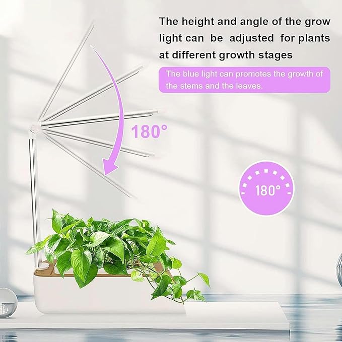 Hydroponic System Plant Growth Light Automatic Filling Light Water Level Notice Indoor Lettuce Culture Kit for Hydroponics Succulent Etc.