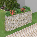 Gabion Raised Bed Silver Galvanized Iron Large Durable Gardening Pots &amp Planters 152034