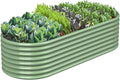 FRIZIONE 6FT(L)3FT(W)2FT(H) Raised Garden Bed Outdoor Raised Planter Box Outdoor for Herb Vegetable-Light Green