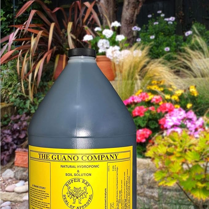 Hydrofarm GUBS128C Super Bat Budswel Organic Hydroponic Liquid Nutrient Solution for Strong Blooms in Garden Soil Flowers and Plants 1 Gallon