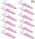Sunco 12 Pack 2ft Grow Light LED 20W Full Spectrum for Seed Starting Seedling Indoor Plants Plug in Suspended Fixture Link Up to 8 Inline Switch ETL