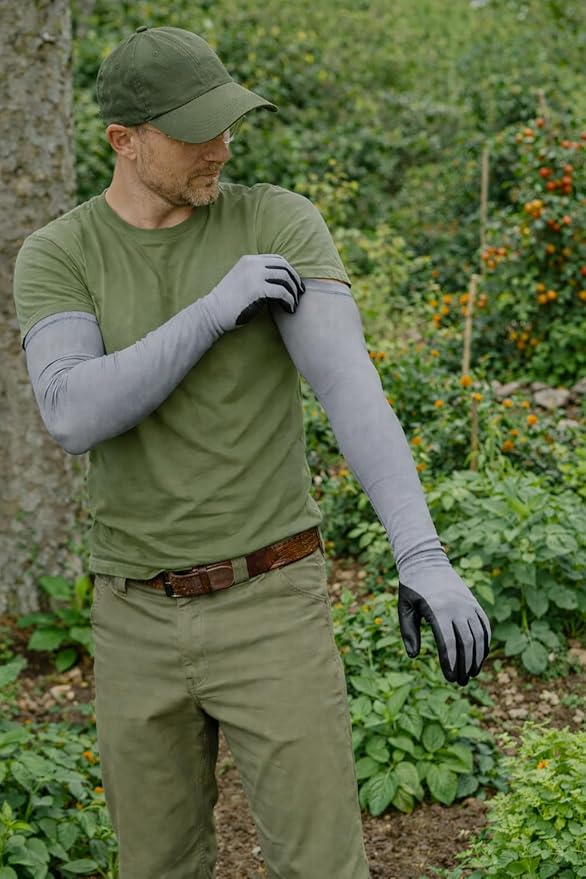 Long Sleeve Gardening Gloves Protection Sleeves No-Slip Grip Strong Durable Garden Gloves Extended Cuff Women Men