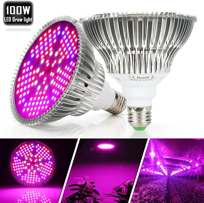 Luopan Indoor Lighting 10pcs/Lot AC85-265V E27 100W Full Spectrum LED Grow Light for Indoor Garden Greenhouse Plant Growing &amp Flowering SMD Grow Lamp