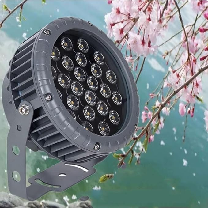 Outdoor Spotlight - Spotlights Led Beam Light IP65 Waterproof Tree Rotation Spotlight for Yard Lawn Engineering Pathway Landscape Lights(Yellow12W(AC85-265v))