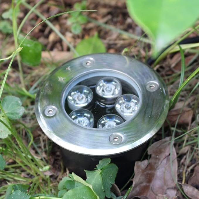 4Pcs Outdoor Courtyard Underground Lights - Recessed Led Spotlights Ip65 Waterproof Outdoor Recessed Led Spotlight Low Voltage In-Ground Led Landscape Lights Step Unde-Red-1W12V