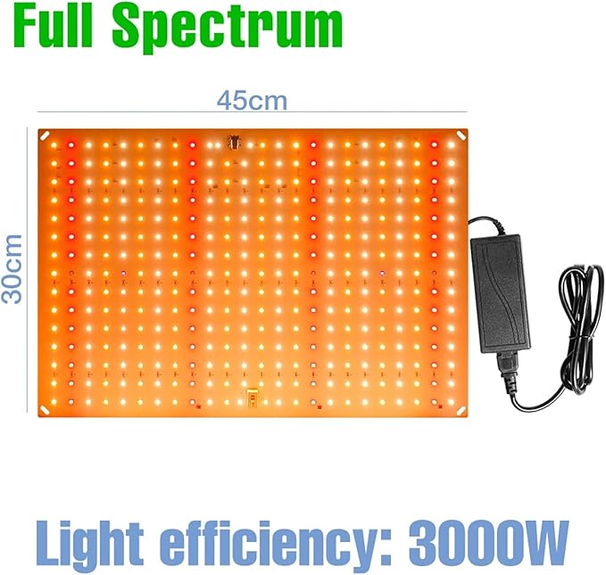 LED Grow Lights 1000W Full Spectrum Grow Light for Indoor Plants LEDs Growing Lamp Ultrathin Panel Phytolamp for Plants Seeding Veg &amp Bloom High PPFD360 LEDs