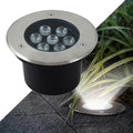 Round Courtyard Underground Spotlight - Outdoor Ground Landscape Light LED Recessed Ground Spotlights IP65 Low Voltage LED Underground Light for Garden Square Pathway Villas Lawn Terrace