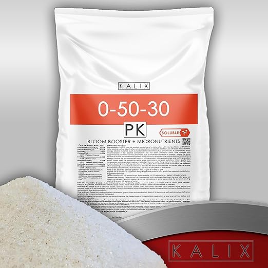 KALIX 0-50-30 Bloom Booster | Premium Water Soluble Fertilizer for Flowers Fruits &amp Ornamentals | High Phosphorus &amp Potassium Formula to Boost Flowering Root Strength &amp Crop Quality | 25