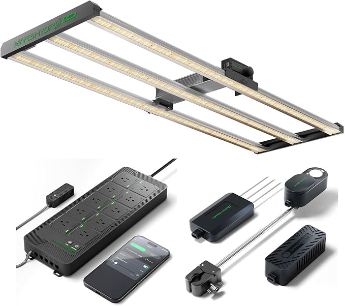 MARS HYDRO FC4000 Samsung LM301H EVO Bar LED Grow Light 2x4 and iHub-Pro and Smart Sensor Kit: PPFD CO₂ and Soil Sensors