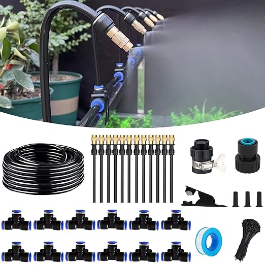 New Quick Connector Drip Irrigation KitsAutomatic Irrigation System With Replaceable 360-degree Bending Dropperatomizing Copper Nozzle For Watering System For Garden Plant Lawn Patio.(Copper Nozzle)