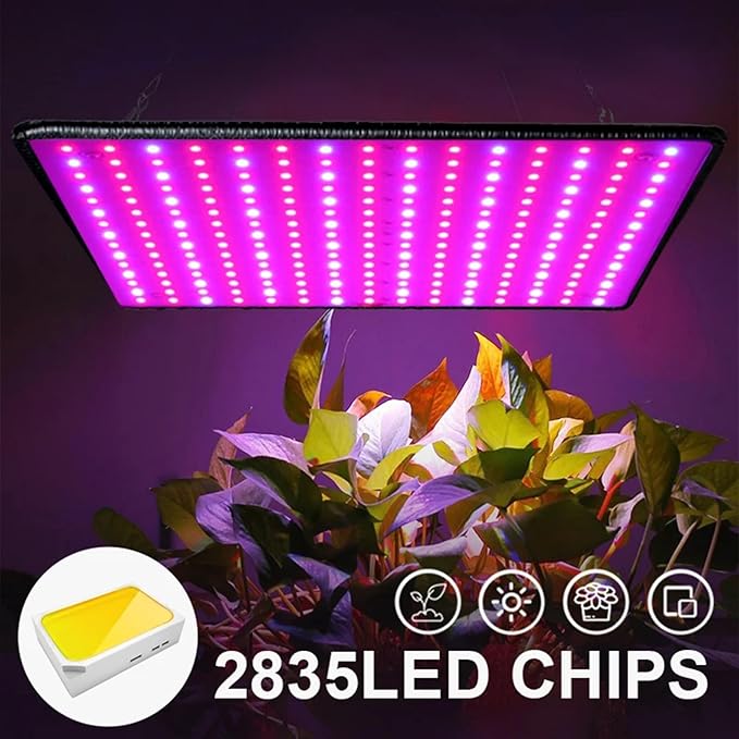 2PCS Upgraded 1000W LED Grow Lights Full Spectrum Dimmable Plant Grow Light for Greenhouse and Indoor Plant Veg and Flower GrowingBlack