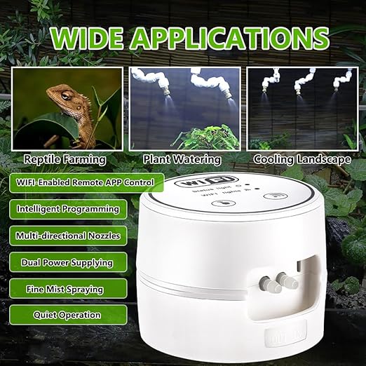 Topyond Automatic Watering System for Plants Plant Watering Devices APP Control Intelligent Drip Irrigation Kit for 10 Potted Indoor Houseplants Garden and Balcony Use (2 nozzles Set)