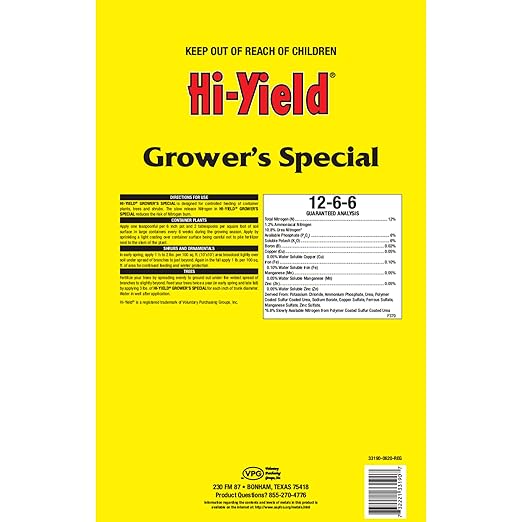 Hi-Yield (33190) Grower's Special Fertilizer 12-6-6 (4 lbs.)