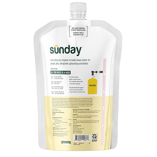 Sunday Lawn Kickstart Fertilizer 42.3oz 2 Pack - Fertilizer for Grass Improvement - Includes Universal Sprayer Attachment - Covers Up to 10000 Sq Ft - Easy Application in 15 Minutes or Less