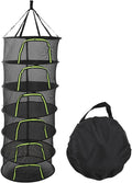 Herbs Drying Net Foldable Plant Drying Net 60cm Diameter Herbs Buds Dry Net with Storage Bag for Outdoor (6th Floor)