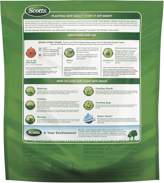 Scotts Turf Builder Starter Food for New Grass Lawn Fertilizer 3 lbs. (12-Pack)