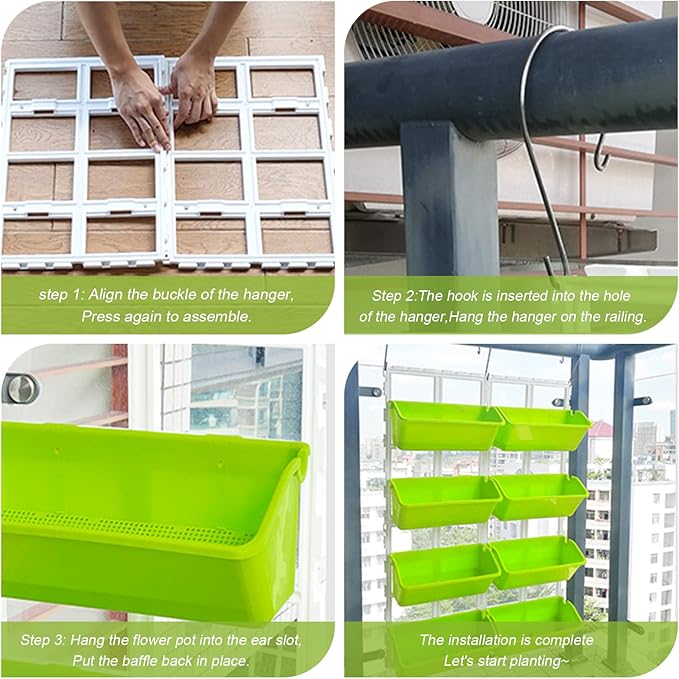 LYNICESHOP Vertical Garden Planter Box 4-Tier Space-Saving Vertical Planters Outdoor Raised Garden Bed Indoor Outdoor Freestanding Planter for Vegetables Herbs &amp Flowers (Tender Green)