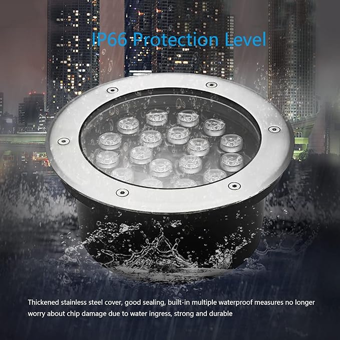 4 Pack LED Underground Lamp Outdoor Ground Light IP66 Waterproof s AC85-265V for Garden Path Yard Step Fence Landscape Spotlight