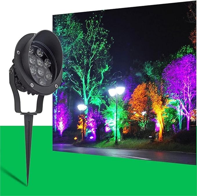 Garden Lights LED Adjustable Lawn Spotlights Used for Landscape Lawns and Outdoor Courtyards(Ground Type - Blue Light)