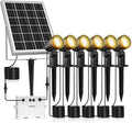 MEIHUA Solar Spot Lights Outdoor 6 in 1 Solar Landscape Spotlights 2700K Warm White 3 Lighting Modes &amp 3 Brightness IP66 Waterproof Spotlights Outdoor Garden for Pathway Driveway Yard Tree