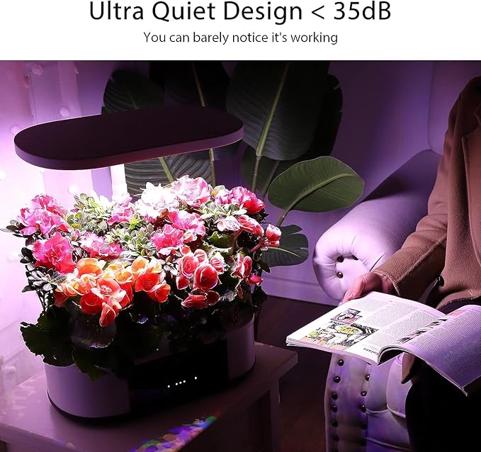 12 Pods Hydroponics Growing System SXYCMY Indoor Garden Hydroponics Kit with 128 Lamp Beads 24W Full Spectrum Grow Lights in 5 Colors Up to 16 Adjustable Height for Home Gardening Auto Timer