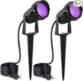 2 Pack Halloween Black Light Spot Light Outdoor Blacklight Spotlight 15W Outdoor Black Light Waterproof Purple Blacklight Spotlight LED Blacklights for Glow Party Fluorescence Poster