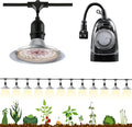 Espird Outdoor LED Grow Light with Timer 12-Light Full Spectrum Grow Light Strip Waterproof Plant Lamps UL Certified String Grow Lights for Greenhouse Garden 41FT Light for Veg Seedling Flower