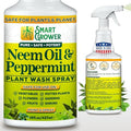 Neem Oil Spray for Plants with Peppermint Oil Natural Plant Wash Made for Indoor and Outdoor Plants Smart Grower 16oz Easy Ready to Use Spray