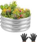 Garden Galvanized Raised Garden Bed Kit - Metal Planter Boxes for Vegetables/Herbs/Flowers Heavy-Duty Steel Outdoor Garden Box with Reinforced Edges(3X3X1FT)