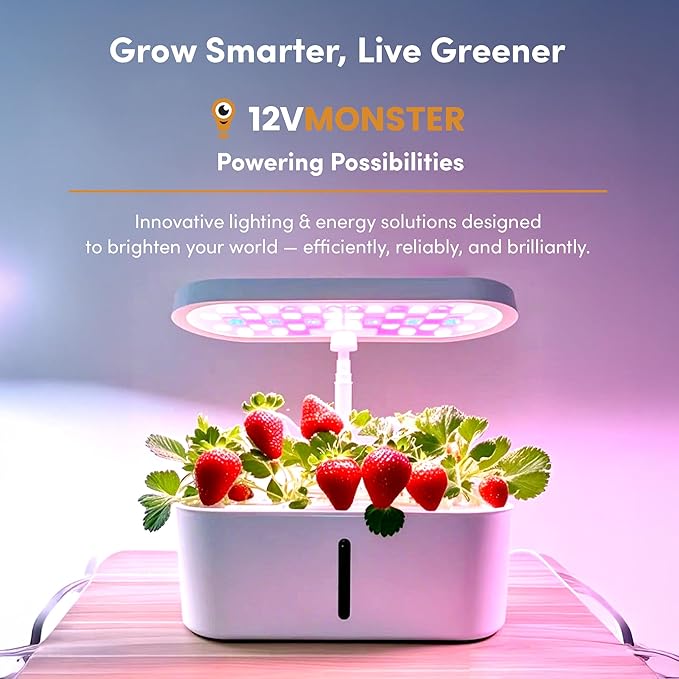 Indoor Hydroponics Growing System Kit – Aeroponic Herb &amp Vegetable Garden with LED Grow Light – Compact Indoor Gardening System for Plants Herbs Microgreens &amp Flowers – Hydroponic Planter