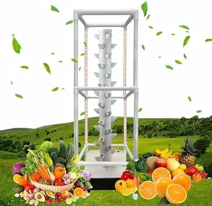 15 Layers 45 Plant Locations Soilless Hydroponic Tower Growing System Indoor Vertical Grow Tower Aquaponics Growing System Hydroponic Growing Kit-*