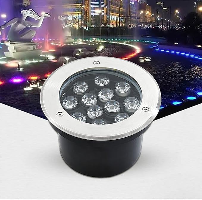 Recessed LED Underground Light Spotlight Stainless Steel IP67 Waterproof Outdoor Landscape Light for Step Deck Garden Bridge Hotel