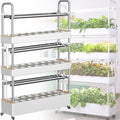 Hydroponic Growing System with Automated LED Lights Vertical Indoor Tower Garden Multi-Layer Planter for Soilless Cultivation Intelligent Indoor Farming Equipment