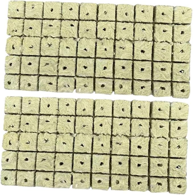 POPETPOP 100pcs Planting Cubes Sprout Grow Cubes Soilless Cultivation Blocks Hydroponics Nutrients Nursery Soil Blocks for Indoor Plants