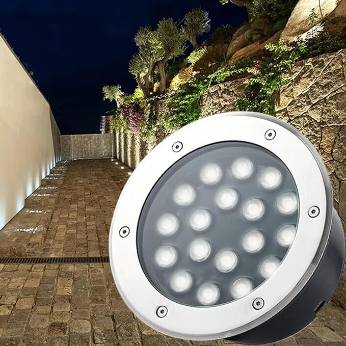 Garden Outdoor Ground Lights IP66 Waterproof LED Spotlight AC85-265V Recessed Underground Light for Deck Driveway Patio Pathway Lawn Landscape Light