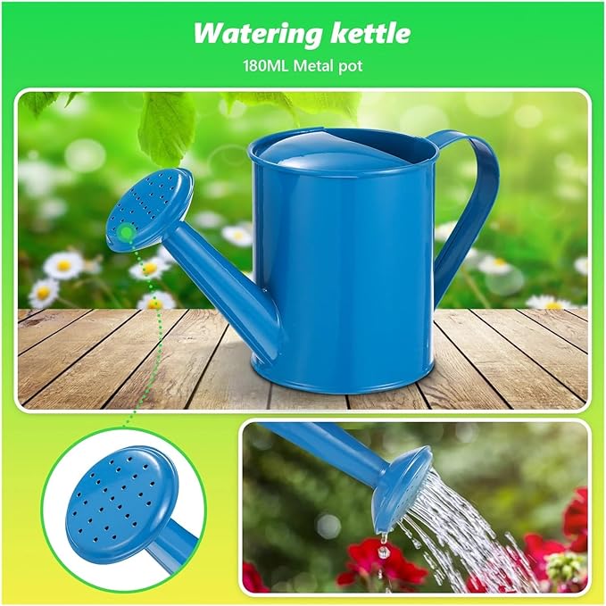 Garden Tool Set for with Wooden Handle Head Blue Tote Included Gardening Kit Hand Tools