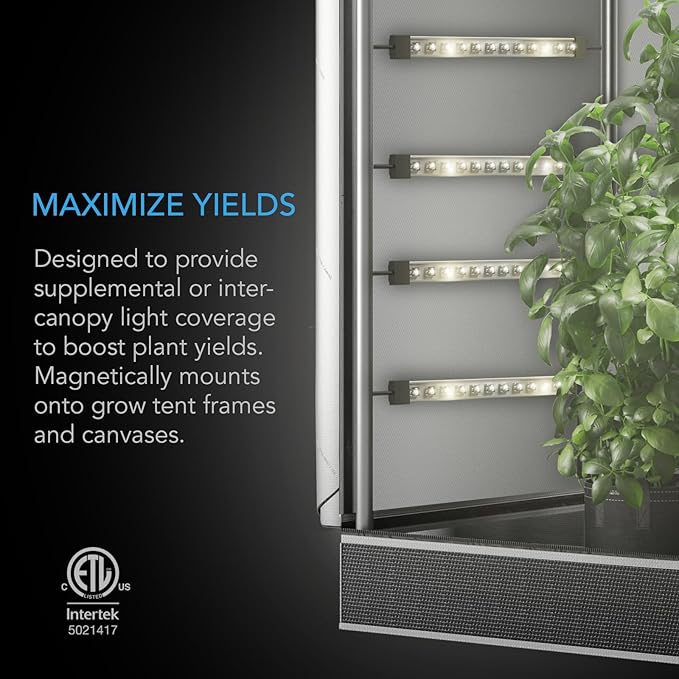 AC Infinity IONBEAM S16 Full Spectrum LED Grow Light Bars 16” Deeper Penetration Samsung LM301H EVO Diodes and Digital Dimming Timer Controller for Veg Bloom Indoor Plants Grow Tents Greenhouses