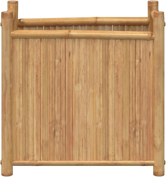 Bamboo Planter Box - Large Raised Bed for Plants Vegetables Herbs and Flowers - Durable Natural and Decorative