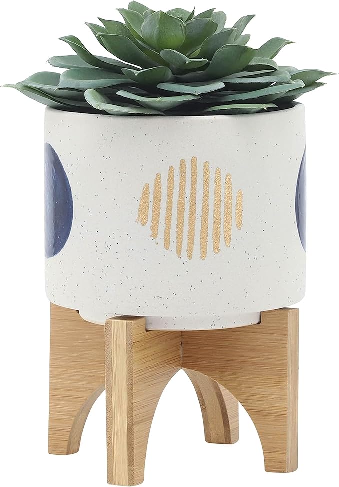 S2 58 Funky Planter W Stand White