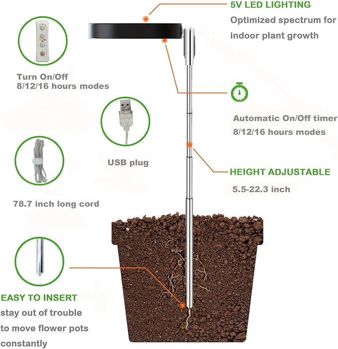 yadoker Plant Grow Light