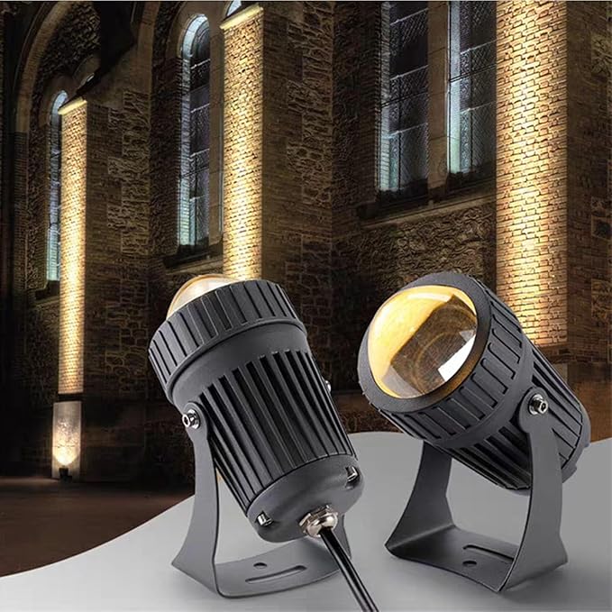 10W Led Spot Lights Wall Washer - Spotlight RGB Narrow Beam Spotlight Outdoor Wall Lamp Landscape Lighting IP67Outdoor Waterproof Long-Range Spotlight For Garden Courtyard Lighting(Rgb10W(ac12V))