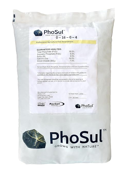 PhoSul Granular Rock Phosphate with Added Sulphur 0-16-0 25lb Bag